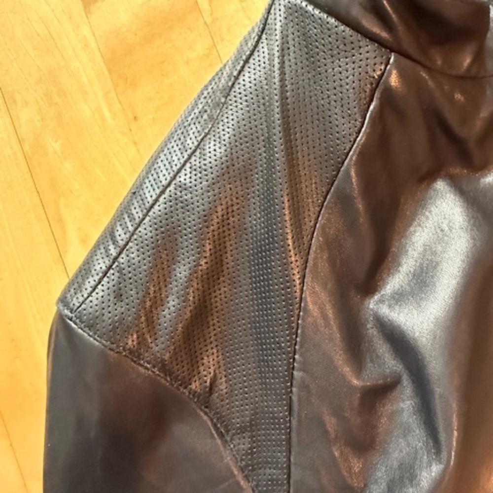 Emanuel Ungaro New Zealand Lamb skin mens extra large black jacket, NWT - Picture 5 of 13